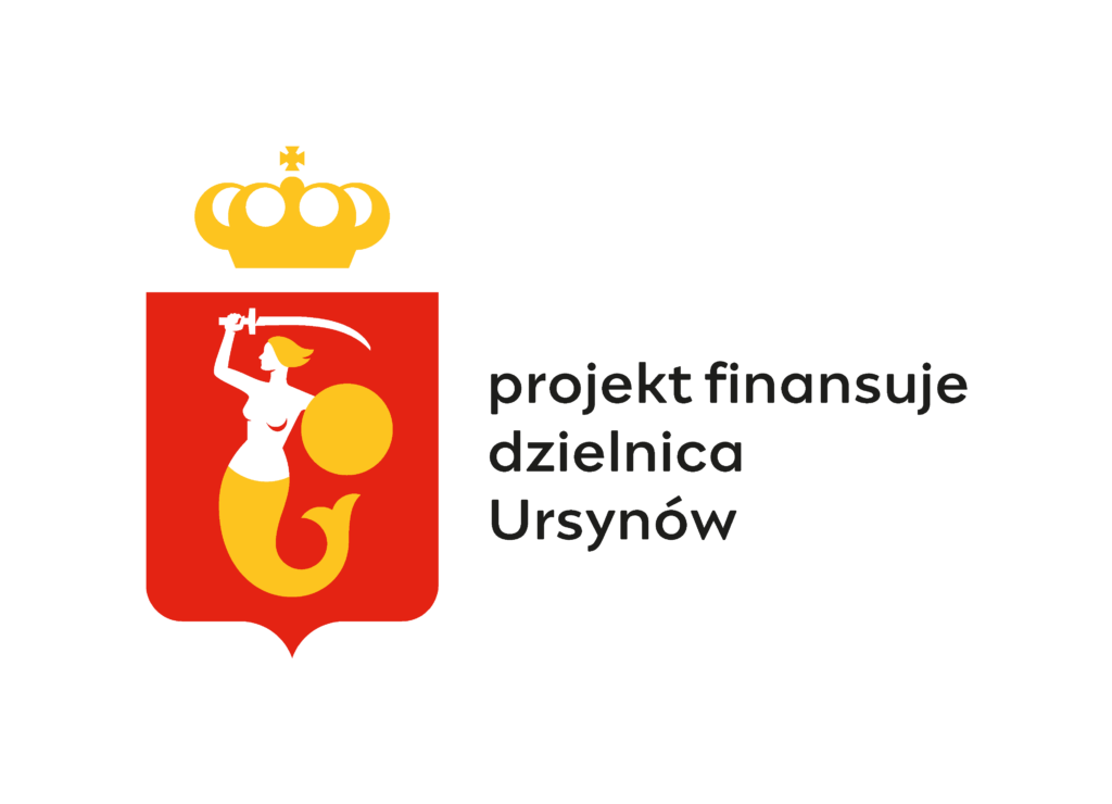 Znak "projekt finansuje dzielnica Ursynów"